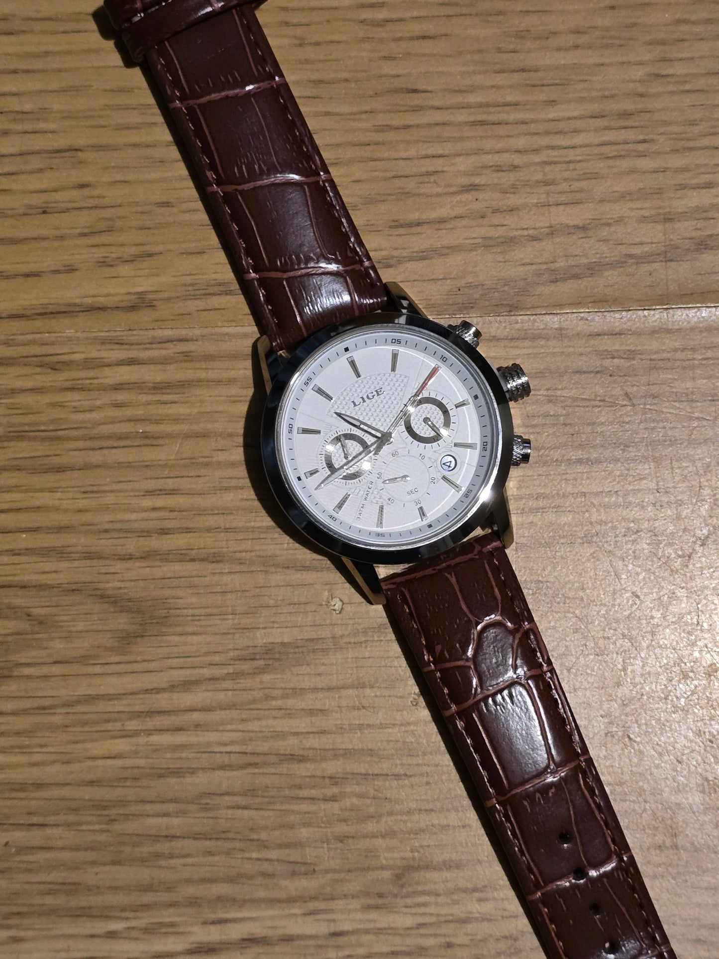 Lige Mens Chronograph Quartz Watch - New - 1