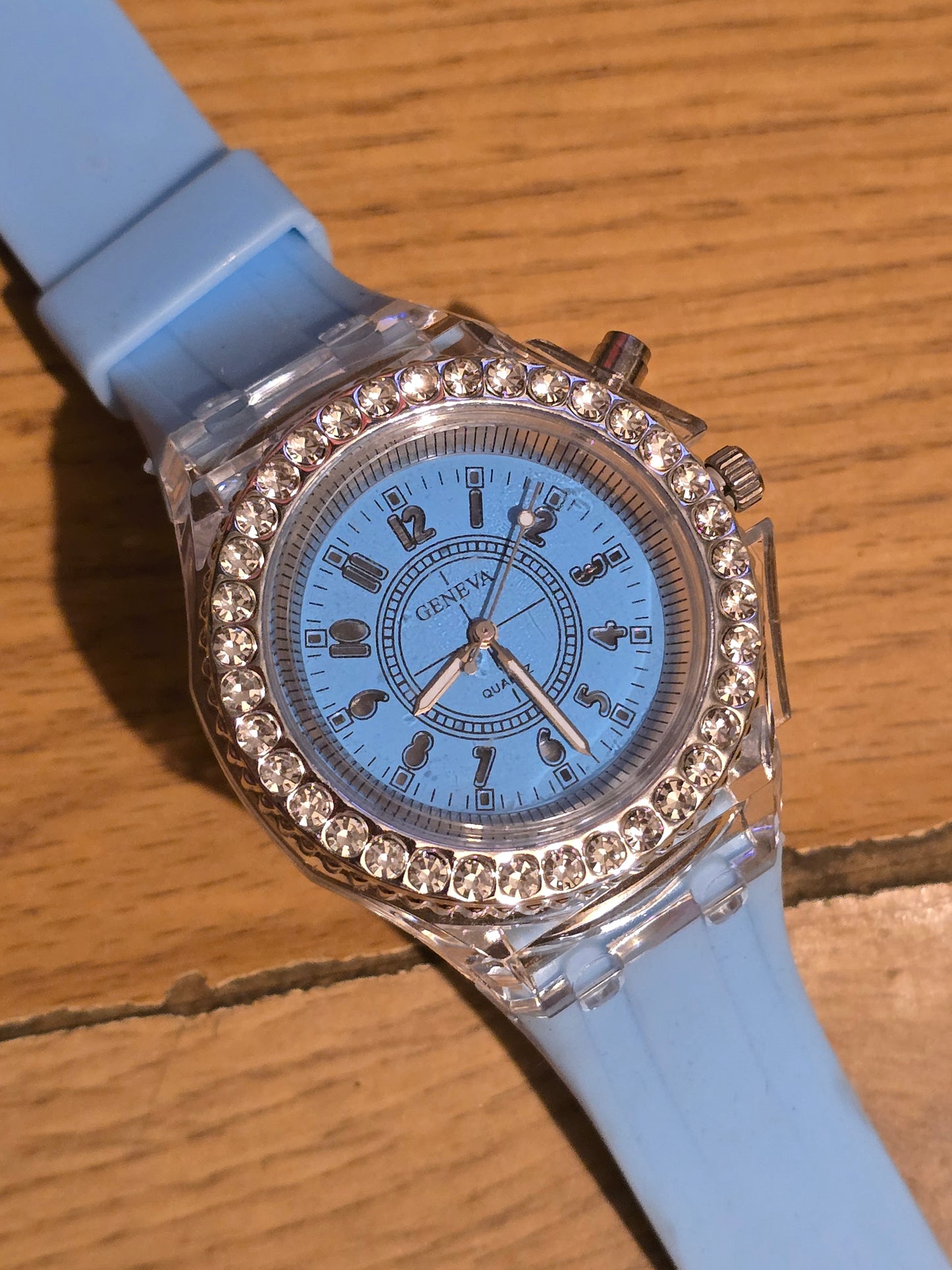 Geneva Unisex Multi-coloured LED Quartz Watch - New