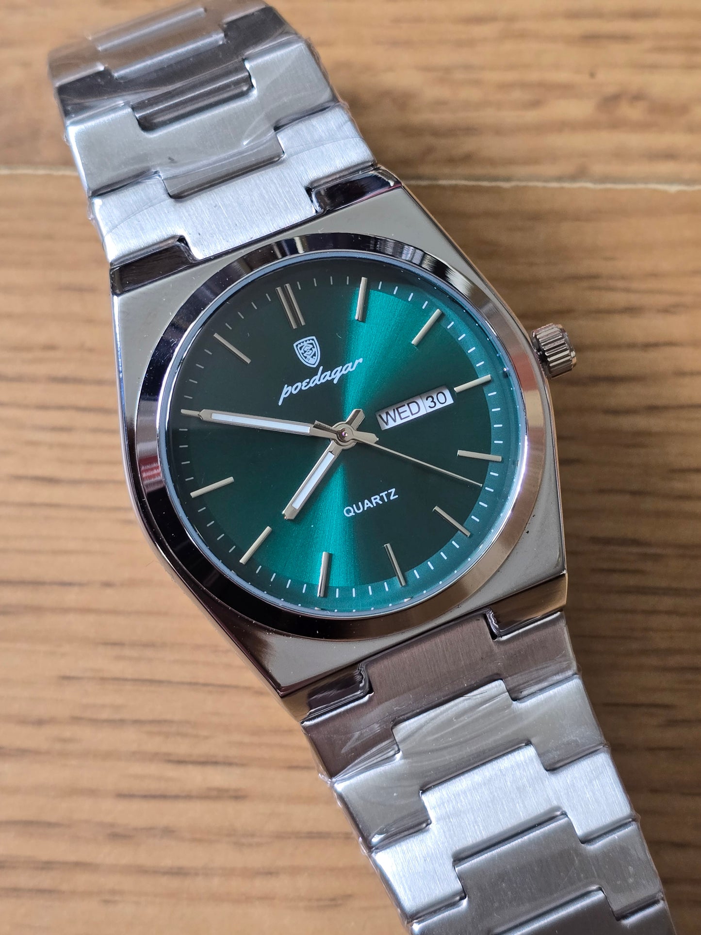 Poedagar Mens Quartz Watch - Green - New - 3