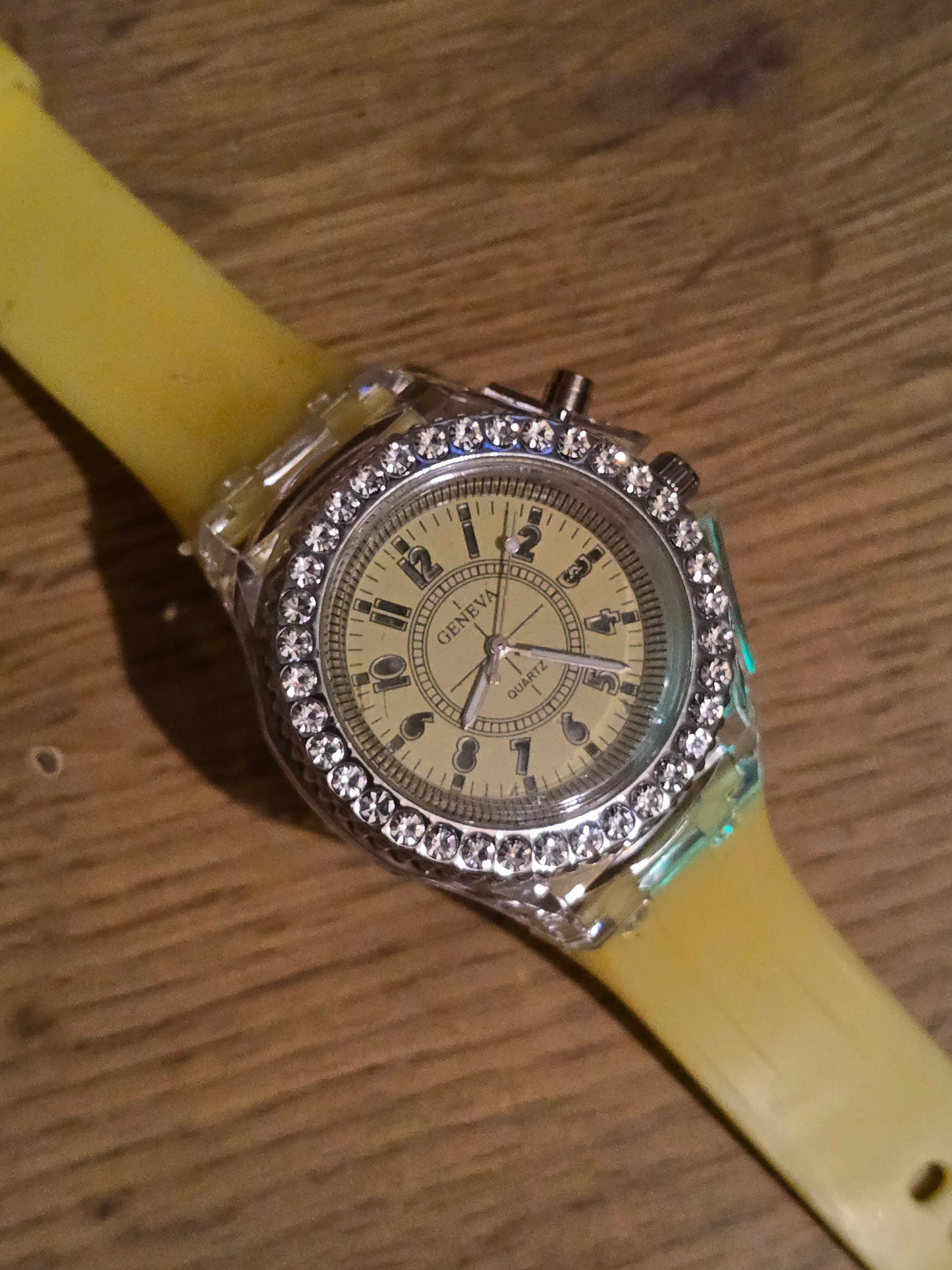 Geneva Unisex Multi-coloured LED Quartz Watch - New