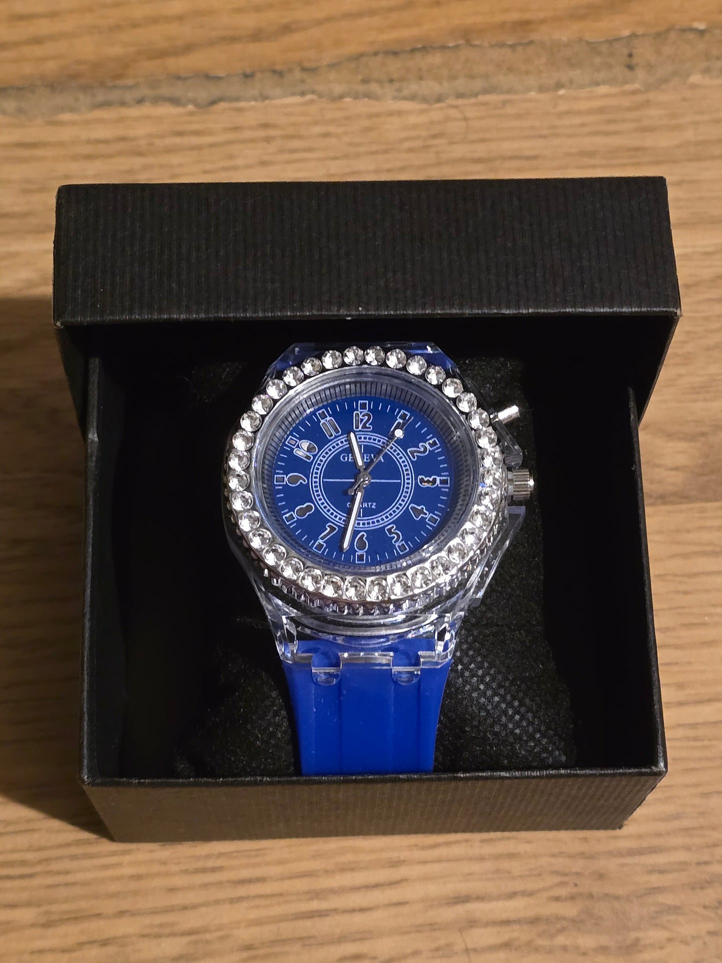 Geneva Unisex Multi-coloured LED Quartz Watch - New