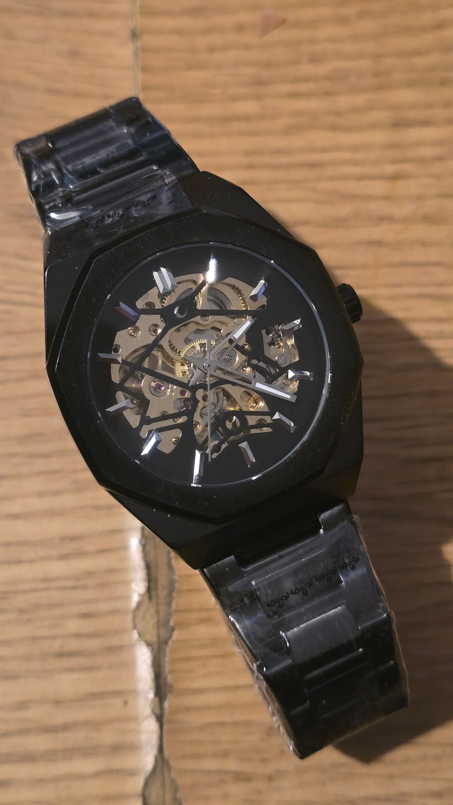 Automatic Black Mechanical Self-Winding Mens Watch - New - 1