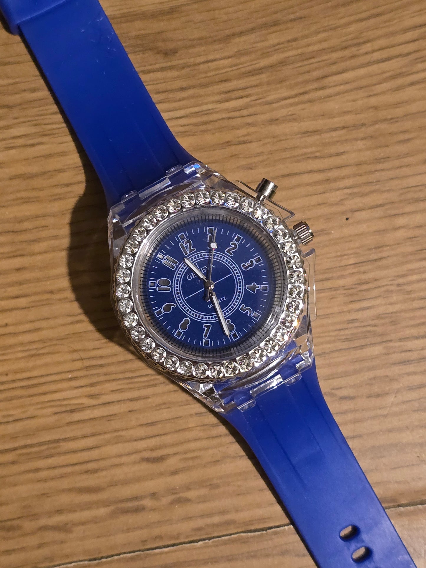 Geneva Unisex Multi-coloured LED Quartz Watch - New